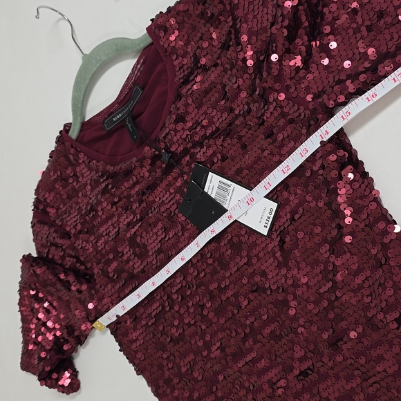 BCBGMAXAZRIA / Revolve Marta Sequin Dress in Port Combo - Picture 10 of 13